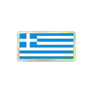 Αυτοκόλλητο QTR σημαία 3D Ελλάδας 8,8 x 4 εκ.