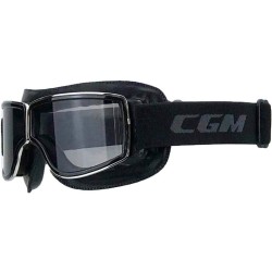 Μάσκα vintage CGM 705V california μαύρη (Καθρέπτης ασημί φακός)