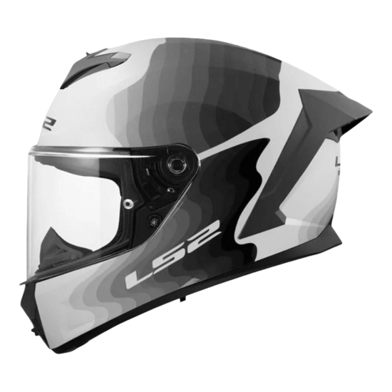 Full Face Κράνος LS2 Rapid ΙΙI FF820 Flow λευκό-γκρί γυαλιστερό