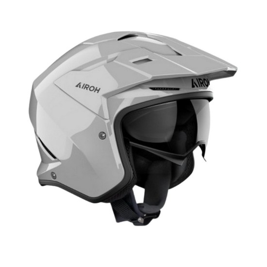 Κράνος Jet AIROH Kombakt γκρι γυαλιστερό