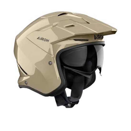 Κράνος Jet AIROH Kombakt μόκα γυαλιστερό