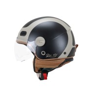 Κράνος Jet jet CGM 191 Pix Sprint μπεζ-μαύρο ματ ( κοντη ζελατινα)