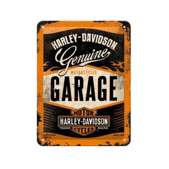 Πινακίδα με λογότυπο Harley-Davidson Garage