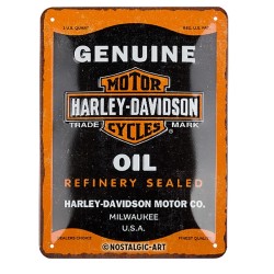 Πινακίδα με λογότυπο Harley-Davidson Genuine Oil Πινακίδα με λογότυπο Harley-Davidson Genuine Oil