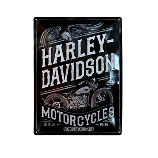 Πινακίδα με λογότυπο Harley-Davidson Motorcycles