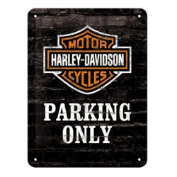 Πινακίδα με λογότυπο Harley-Davidson Parking Only