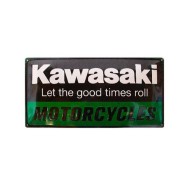 Πινακίδα μεγάλη με λογότυπο Kawasaki Let the good times roll