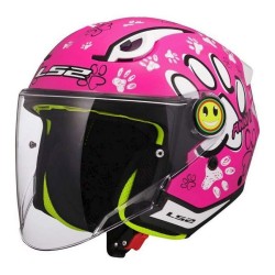 Κράνος παιδικό LS2 Funny II OF622 Paws Ροζ Γυαλιστερό