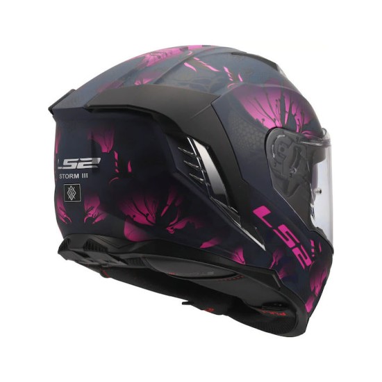 Full Face Κράνος LS2 Storm III FF818 Burst μαύρο-ροζ ματ