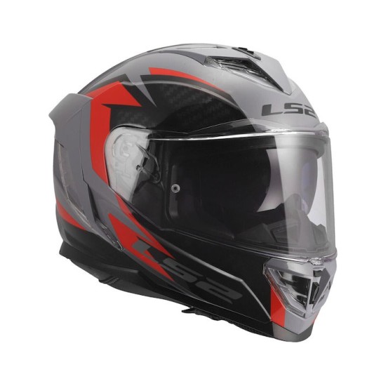 Full Face Κράνος LS2 Storm III FF818 Dynamo γκρί-κόκκινο γυαλιστερό