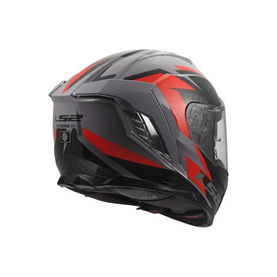 Full Face Κράνος LS2 Storm III FF818 Dynamo γκρί-κόκκινο γυαλιστερό