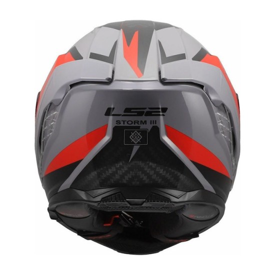 Full Face Κράνος LS2 Storm III FF818 Dynamo γκρί-κόκκινο γυαλιστερό