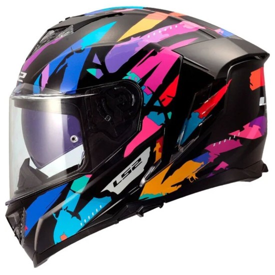 Full Face Κράνος LS2 Storm III FF818 Kaos μαύρο-μωβ-μπλέ γυαλιστερό