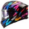 Full Face Κράνος LS2 Storm III FF818 Kaos μαύρο-μωβ-μπλέ γυαλιστερό