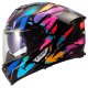 Full Face Κράνος LS2 Storm III FF818 Kaos μαύρο-μωβ-μπλέ γυαλιστερό