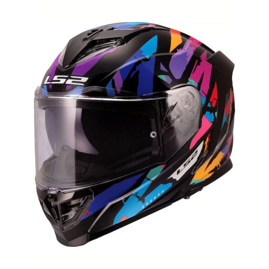 Full Face Κράνος LS2 Storm III FF818 Kaos μαύρο-μωβ-μπλέ γυαλιστερό