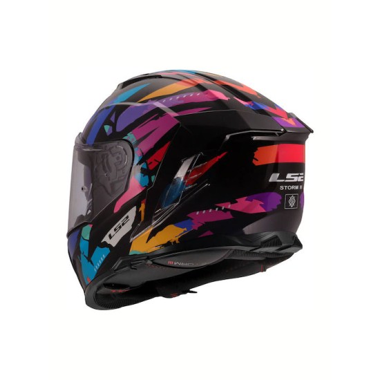 Full Face Κράνος LS2 Storm III FF818 Kaos μαύρο-μωβ-μπλέ γυαλιστερό