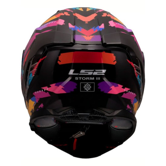 Full Face Κράνος LS2 Storm III FF818 Kaos μαύρο-μωβ-μπλέ γυαλιστερό