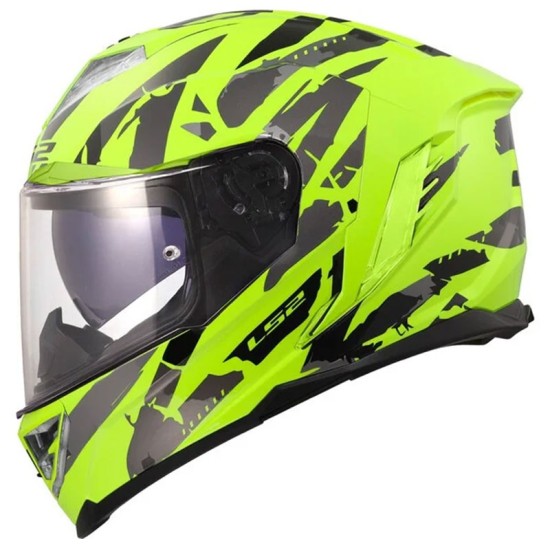 Full Face Κράνος LS2 Storm III FF818 Kaos fluo κίτρινο γυαλιστερό