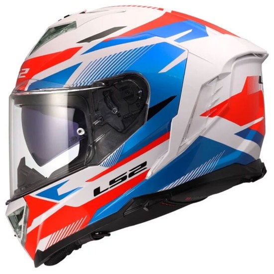 Full Face Κράνος LS2 Storm III FF818 Komai λευκό-μπλέ-κόκκινο γυαλιστερό