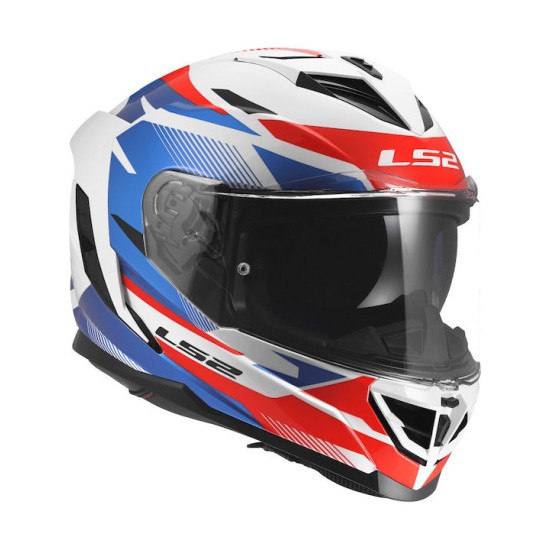 Full Face Κράνος LS2 Storm III FF818 Komai λευκό-μπλέ-κόκκινο γυαλιστερό
