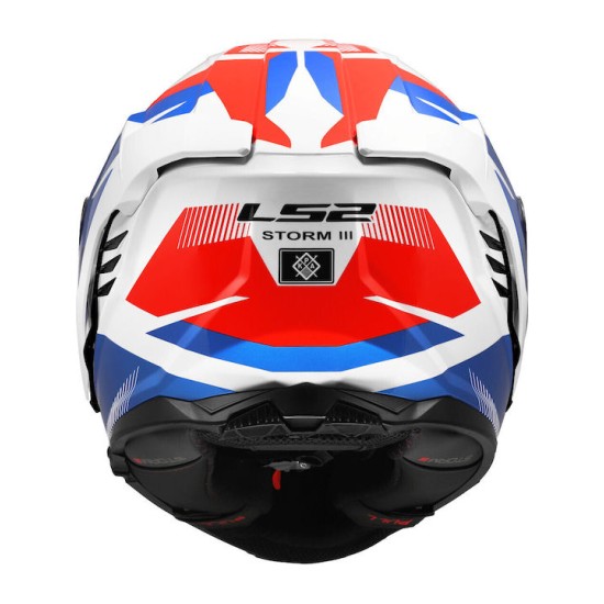 Full Face Κράνος LS2 Storm III FF818 Komai λευκό-μπλέ-κόκκινο γυαλιστερό