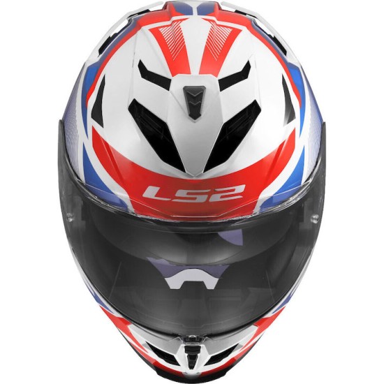 Full Face Κράνος LS2 Storm III FF818 Komai λευκό-μπλέ-κόκκινο γυαλιστερό