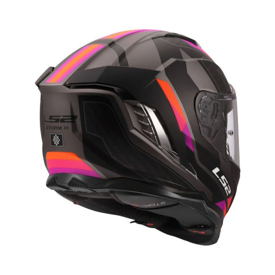 Full Face Κράνος LS2 Storm III FF818 Sporty γκρι-μωβ ματ