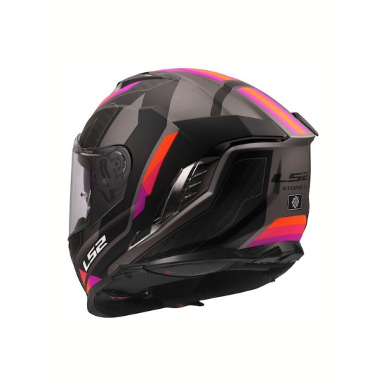 Full Face Κράνος LS2 Storm III FF818 Sporty γκρι-μωβ ματ