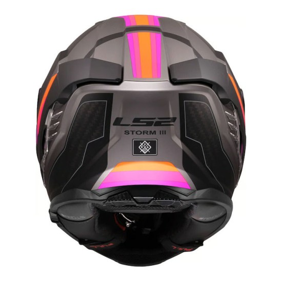Full Face Κράνος LS2 Storm III FF818 Sporty γκρι-μωβ ματ