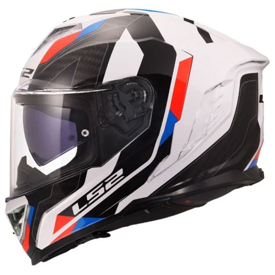 Full Face Κράνος LS2 Storm III FF818 Sporty λευκό-μπλέ-κόκκινο γυαλιστερό