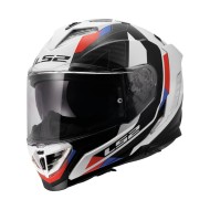 Full Face Κράνος LS2 Storm III FF818 Sporty λευκό-μπλέ-κόκκινο γυαλιστερό