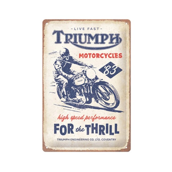 Πινακίδα Μεταλλική με Λογότυπο Triumph 20χ30