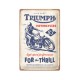 Πινακίδα Μεταλλική με Λογότυπο Triumph 20χ30