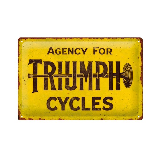 Πινακίδα Μεταλλική με Λογότυπο Triumph 30χ20