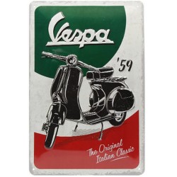 Πινακίδα μεσαία με λογότυπο Vespa Classic