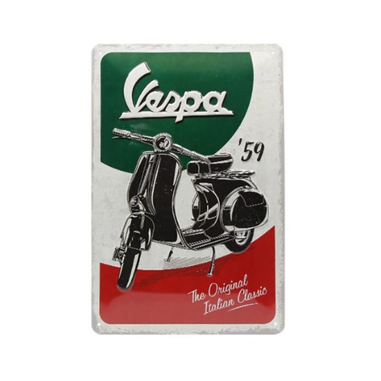 Πινακίδα μεσαία με λογότυπο Vespa Classic