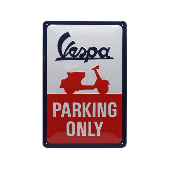 Πινακίδα μεσαία με λογότυπο Vespa Parking Only