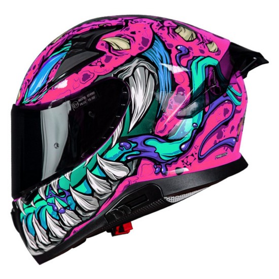 Full Face Κράνος Pilot Snake SV Reptile-X ECE 22.06 ροζ γυαλιστερό + ΔΩΡΟ φιμέ ζελατίνα