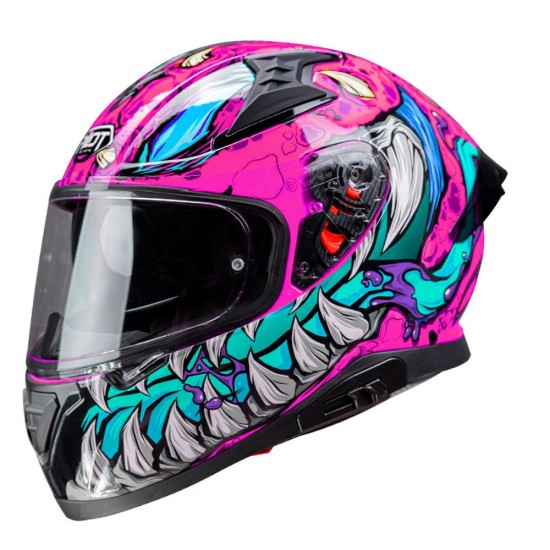 Full Face Κράνος Pilot Snake SV Reptile-X ECE 22.06 ροζ γυαλιστερό + ΔΩΡΟ φιμέ ζελατίνα