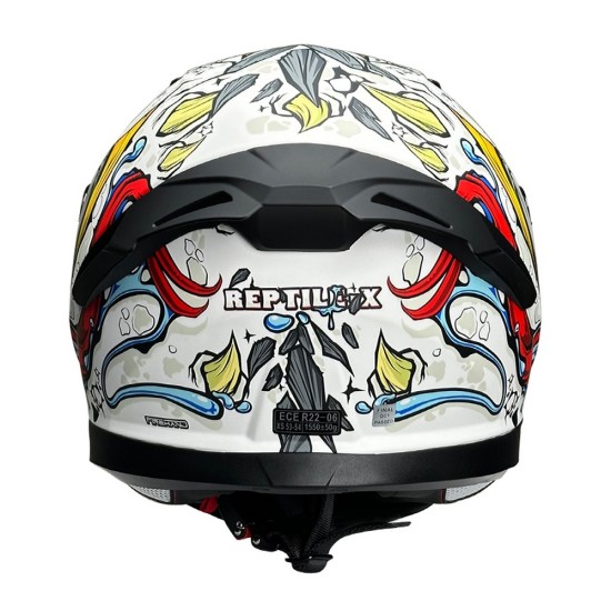 Full Face Κράνος Pilot Snake SV Reptile-X ECE 22.06 λευκό γυαλιστερό + ΔΩΡΟ φιμέ ζελατίνα