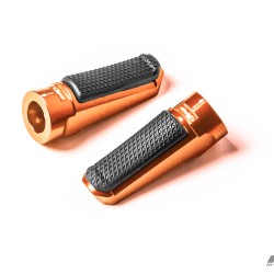 Ρυθμιζόμενα μαρσπιέ συνεπιβάτη PUIG Hi-Tech Sport Honda Forza 750 πορτοκαλί