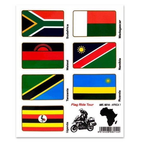 Αυτοκόλλητα AFRICA 1 σετ 7 τεμ.