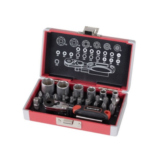 Μίνι Εργαλειοθήκη Rothewald® 26 τεμαχίων με καστάνια 13 x 7 cm (χιλιοστά)