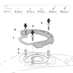 Βάση tankbag Shad Click-system Yamaha MT-07 25-