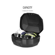 Topcase SHAD SH51 μαύρη-αλουμίνιο