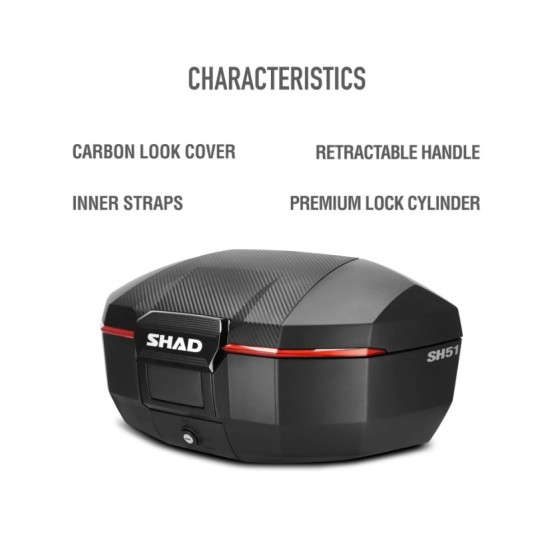 Topcase SHAD SH51 carbon look Topcase SHAD SH51 carbon look