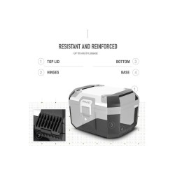 Topcase SHAD TR46 TERRA 46 lt. μαύρη-αλουμίνιο