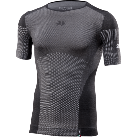 Ισοθερμικό καλοκαιρινό t-shirt SIX2 TS1 V2 Light μαύρο-σκούρο γκρί (1ου επιπέδου)