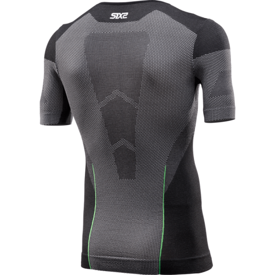 Ισοθερμικό καλοκαιρινό t-shirt SIX2 TS1 V2 Light μαύρο-σκούρο γκρί (1ου επιπέδου)